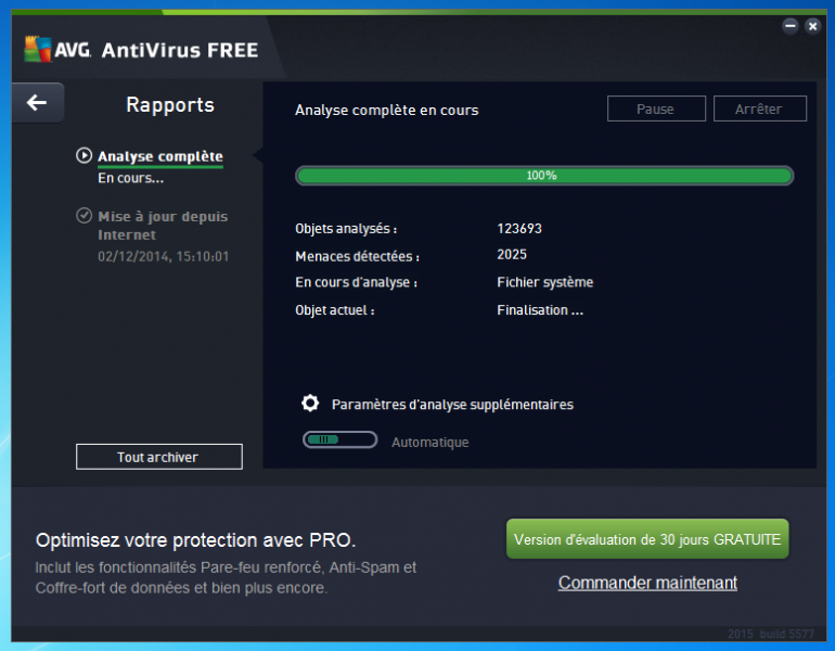 Test AVG AntiVirus Free 2015